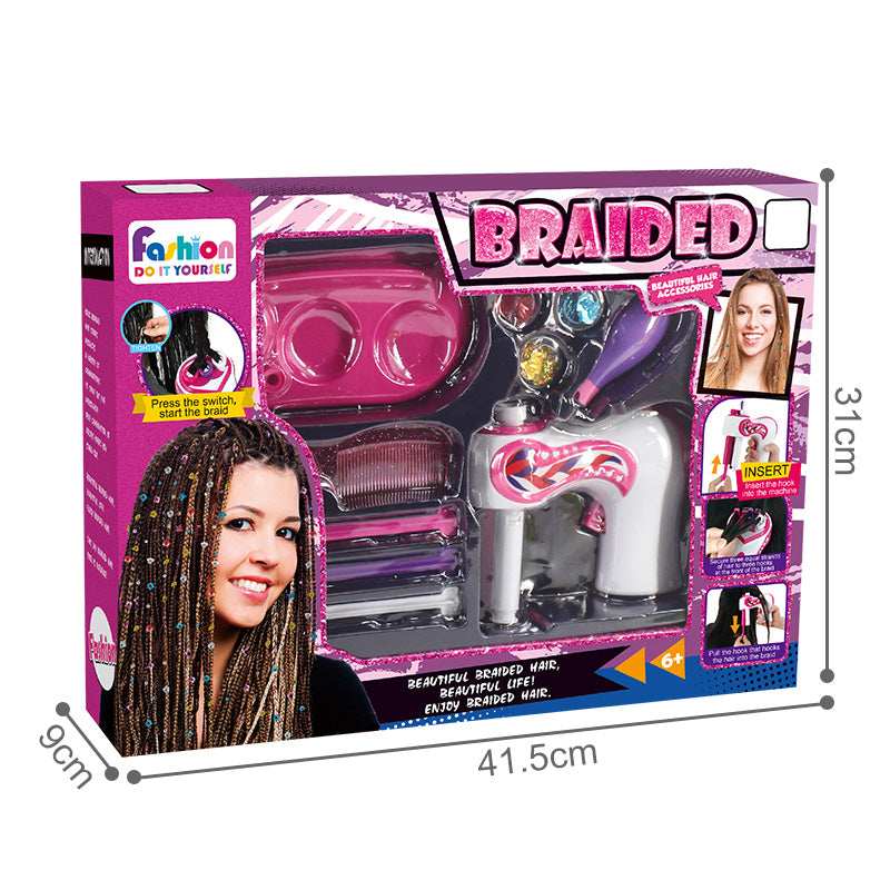 Electric hair braiding machine for girls with bow clips